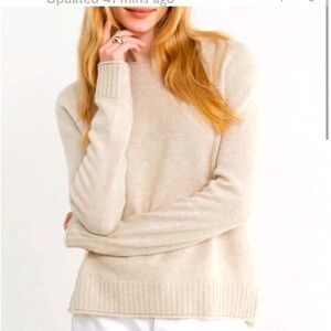 JENNI KAYNE Wool/ Cashmere Blend Everyday Sweater in (Oatmeal XL) EUC